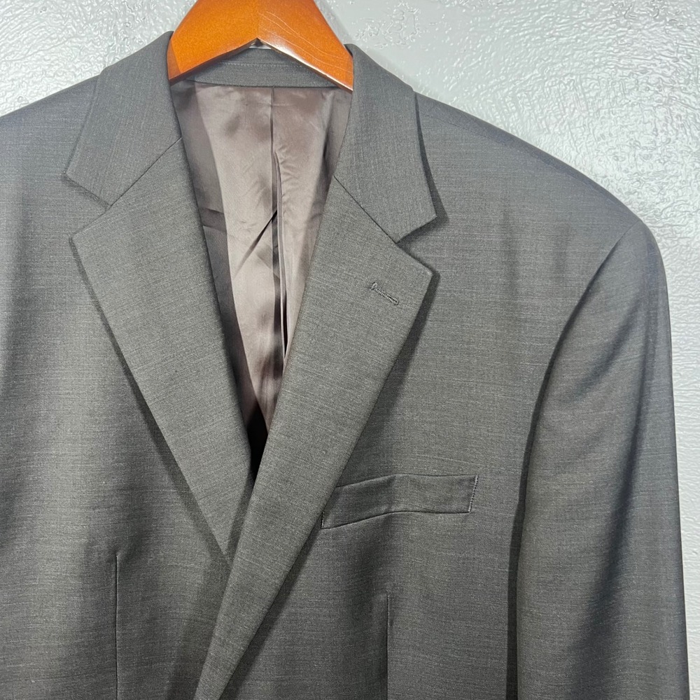 Ralph Lauren Mens 46R Charcoal Grey 100% Wool Blazer Sport Coat Dillard's 46 R